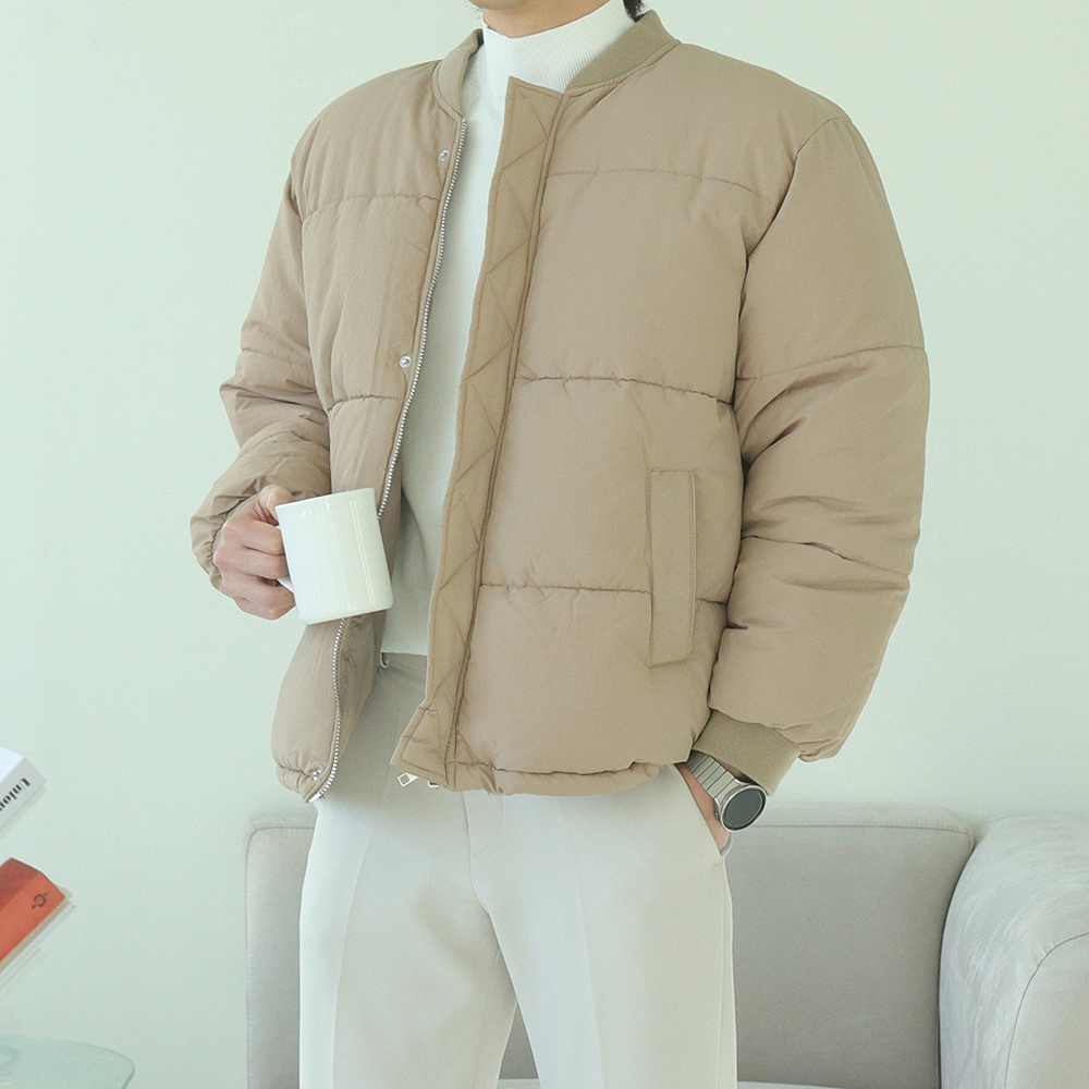 1+1 남자숏패딩 커플 웰론 블루종 남성패딩 이미지 1