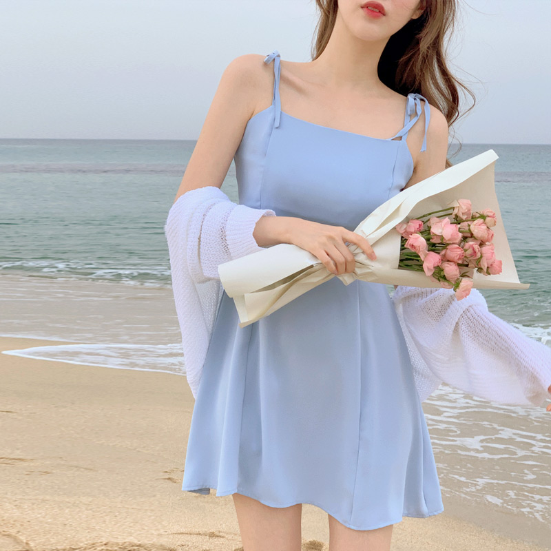 (끈조절) 리보닝 뷔스티에 원피스 op15124 이미지 2