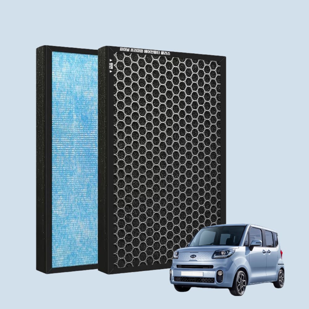 [호환]파이널 기아 자동차 차량용 더뉴 레이 프리미엄 플러스 활성탄 에어컨 필터 PM0.3 P06