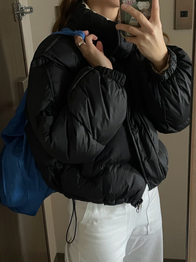 専用JQ270★11.5号→9号 ダウン ※最長発送期日10/14-10/16 Javaジャバコラボ》軽量で暖かい！冬に重宝するスタンドカラーフェイク