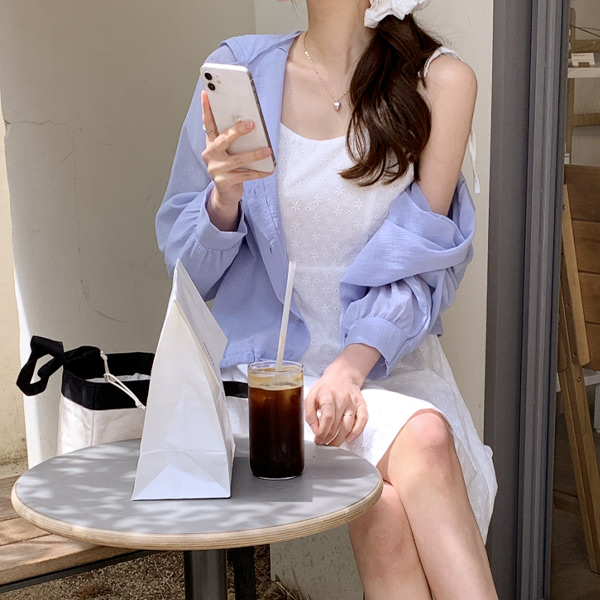 비기닝 밑단 스트링 후드 블라우스 점퍼 jp622