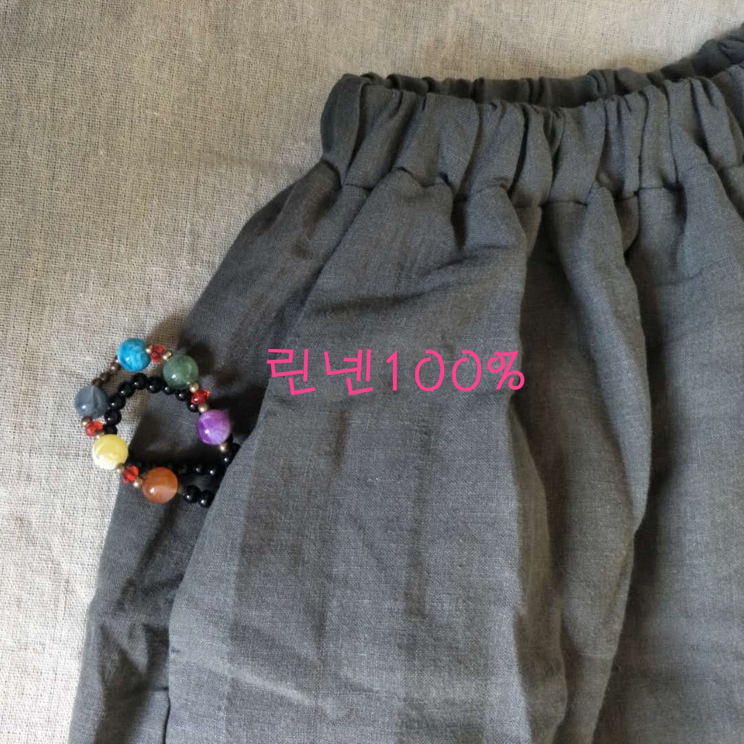 하마마스 린넨 여성누빔바지 여자솜바지 누비옷 겨울 50 60대여성의류 중년 엄마옷 - 상세 이미지 2