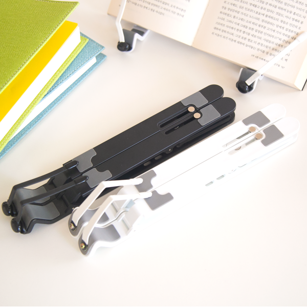 [각인가능]오브리즈 휴대용 독서대+가죽파우치SET 높이조절 접이식 북스탠드 책거치대