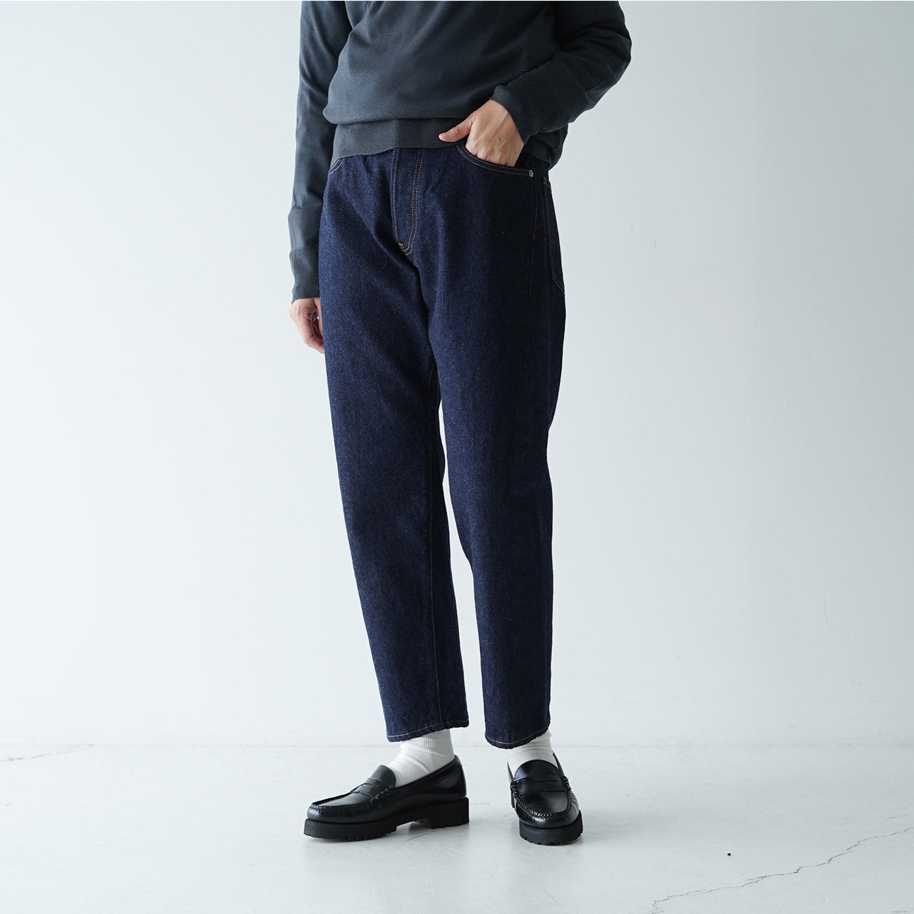 ORDINARY FITS 오디너리핏츠 5포켓 루즈 앵클 데님 팬츠 원워시 2컬러 이미지 1