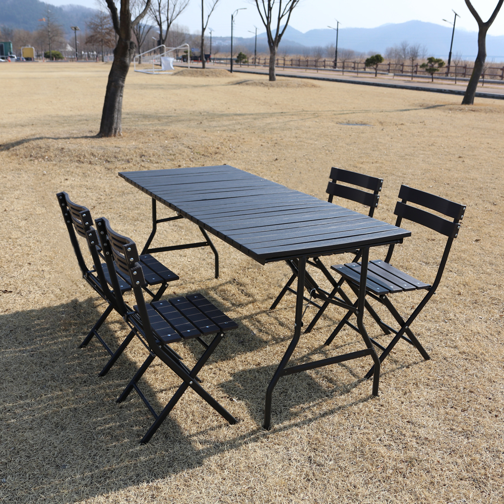 트리코 브로몰딩 야외테이블 의자 세트 테라스 옥상 마당 정원 세네모테이블 세네모의자4개