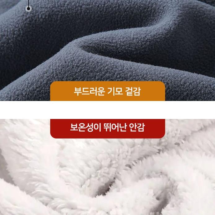 방한 플리스점퍼 작업복 남성 기모 점퍼 상의 - 상세 이미지 3