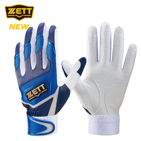 (자수/마킹작업) ZETT 제트 야구 배팅장갑 BG919E (2511) 로얄블루 화이트