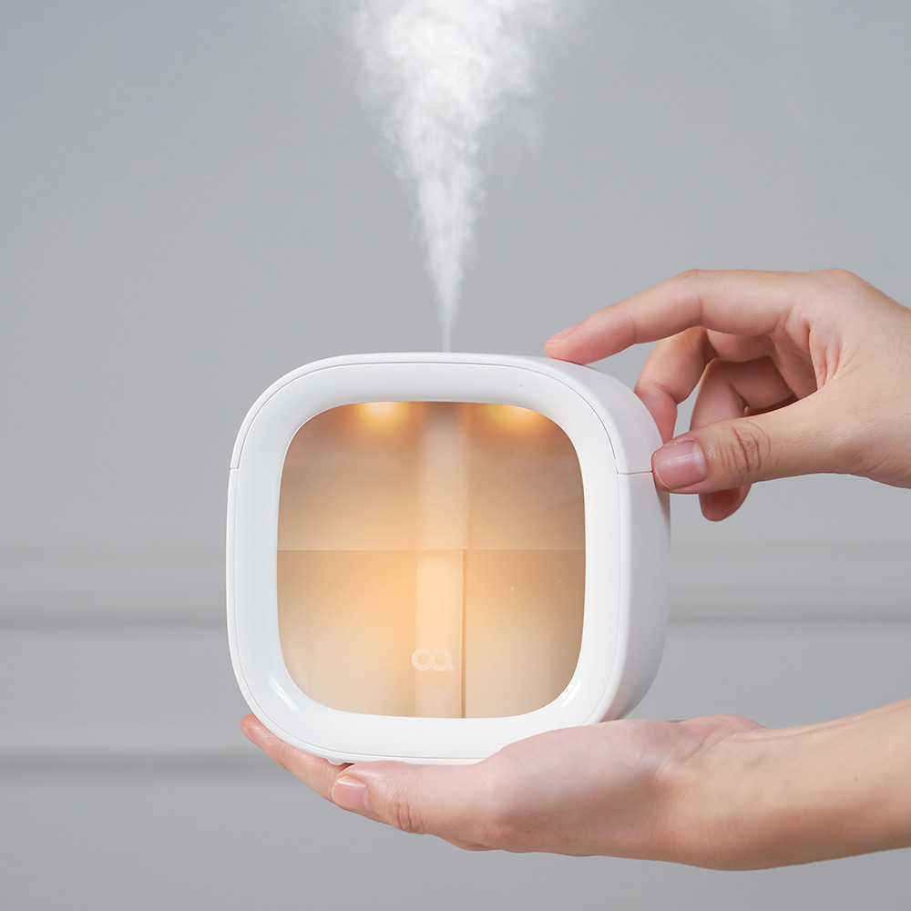 오아 스퀘어 무선 미니 가습기 탁상용 사무실 휴대용 소형 책상 usb 캠핑 필터 충전식