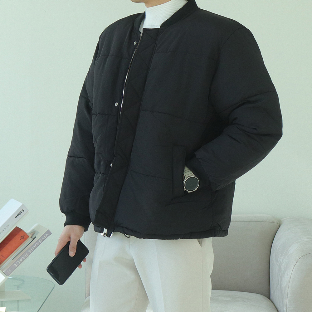 1+1 남자숏패딩 커플 웰론 블루종 남성패딩 이미지 2