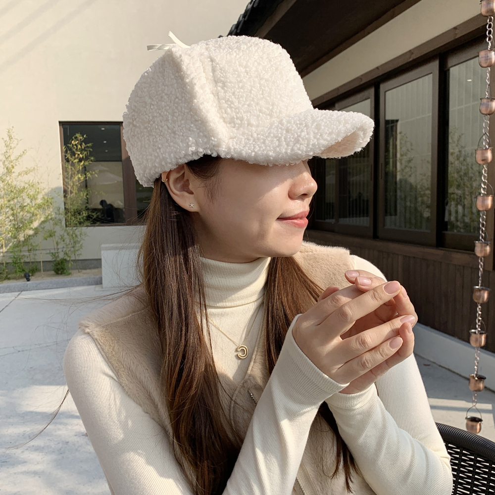 겨울 방한모자 양털 트루퍼햇 귀마개 털모자 귀도리햇 군밤모자 장수 이어머프 캡 방한모 - 상품 이미지
