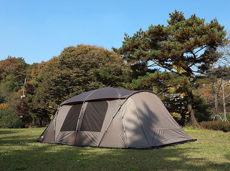 위오 패밀리 투룸텐트 겨울 여름 동계 사계절용 터널형 모기장 쉘터 (T/C이너텐트포함)