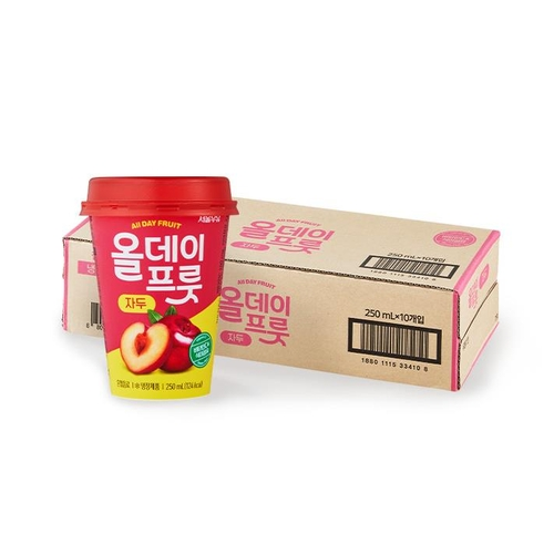 (냉장) 서울우유 올데이프룻 자두 250ml 10개 : 스마트바잉