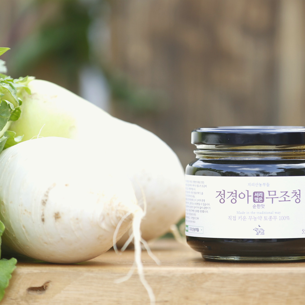 [1+1] 생강청 무엿 무조청 홍도라지청 수제 조청 550g 큰병 2병세트 - 상세 이미지 4