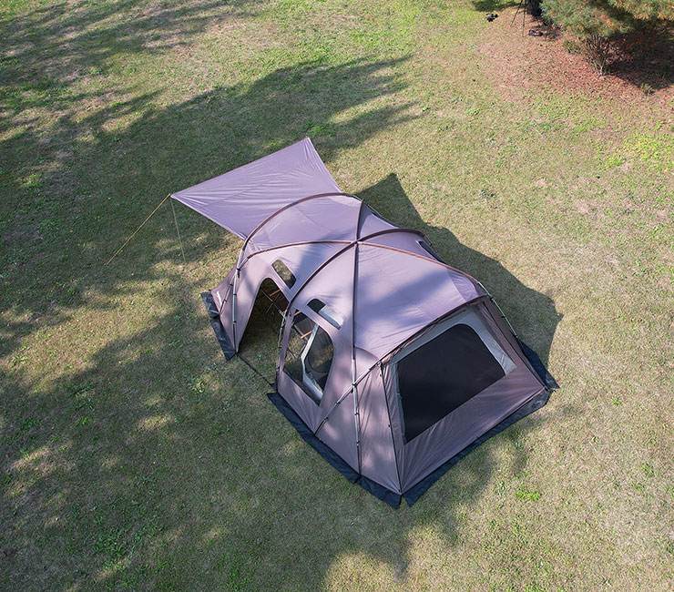 위오 패밀리 투룸텐트 겨울 여름 동계 사계절용 터널형 모기장 쉘터 (T/C이너텐트포함)