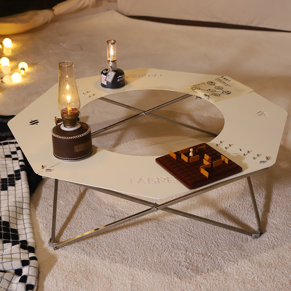 라그렌 판테온 캠핑 테이블 난로 화로대 팔각 접이식 2단 높이조절