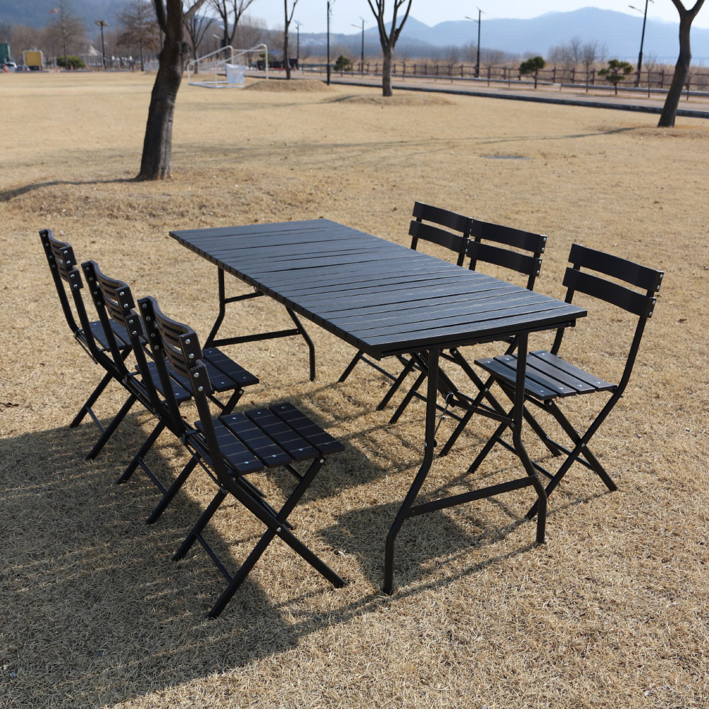 트리코 브로몰딩 야외테이블 의자 세트 테라스 옥상 마당 정원 세네모테이블 세네모의자4개