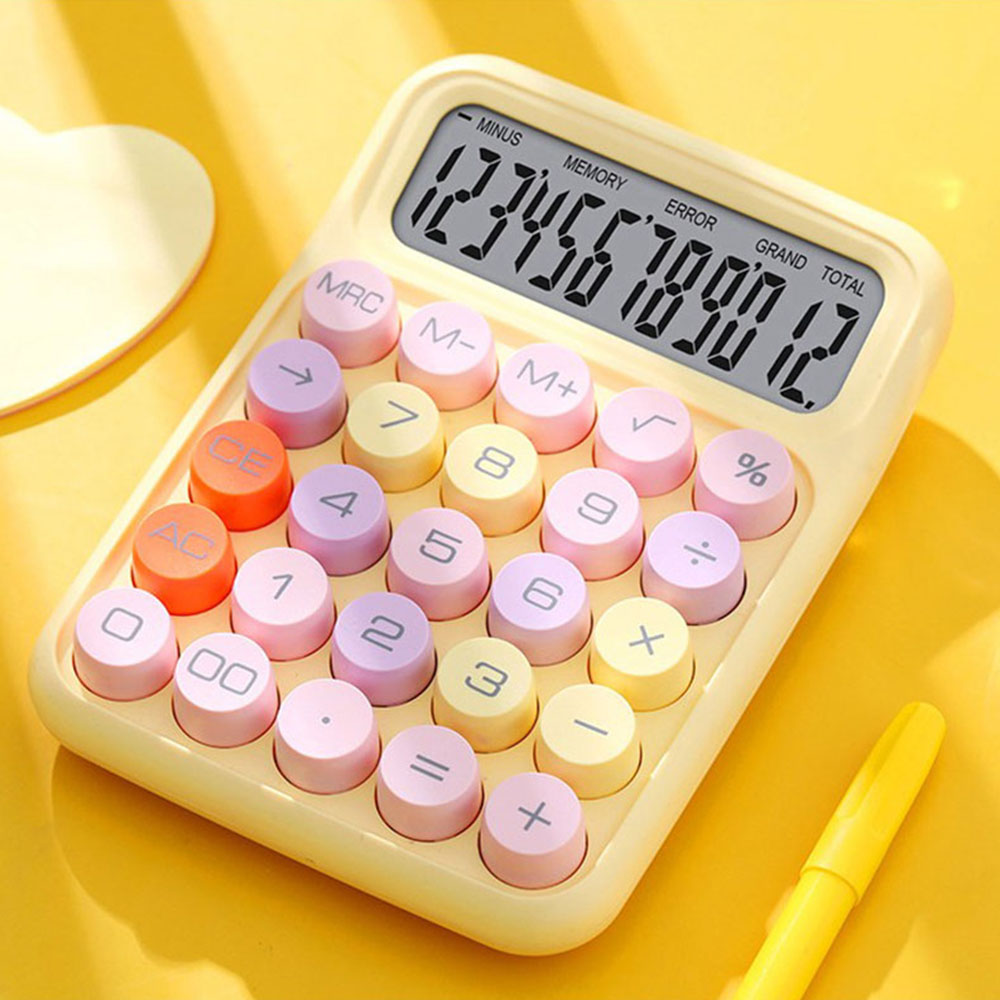 로에드 기계식 레트로 계산기 귀여운 전자 미니 사무용 계산기 이미지 3