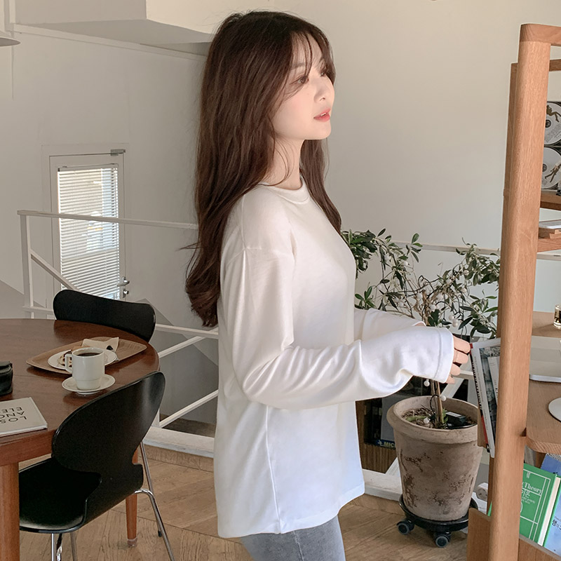 메이닝 찰랑쫀쫀 여리핏 베이직 긴팔 티셔츠 ts2952 - 상세 이미지 2