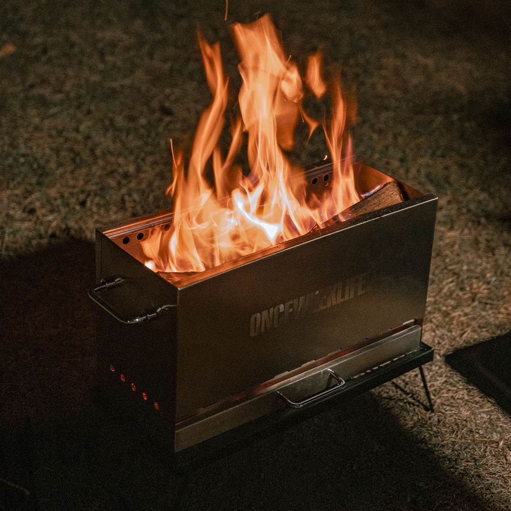 원스위크라이프 대형 이중연소 캠핑 화로대 불멍 난로 바베큐 그릴 우드 스토브