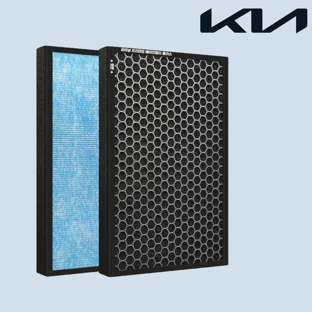[호환]파이널 기아 자동차 차량용 전차종 프리미엄 플러스 활성탄 에어컨 필터 PM0.3 P01