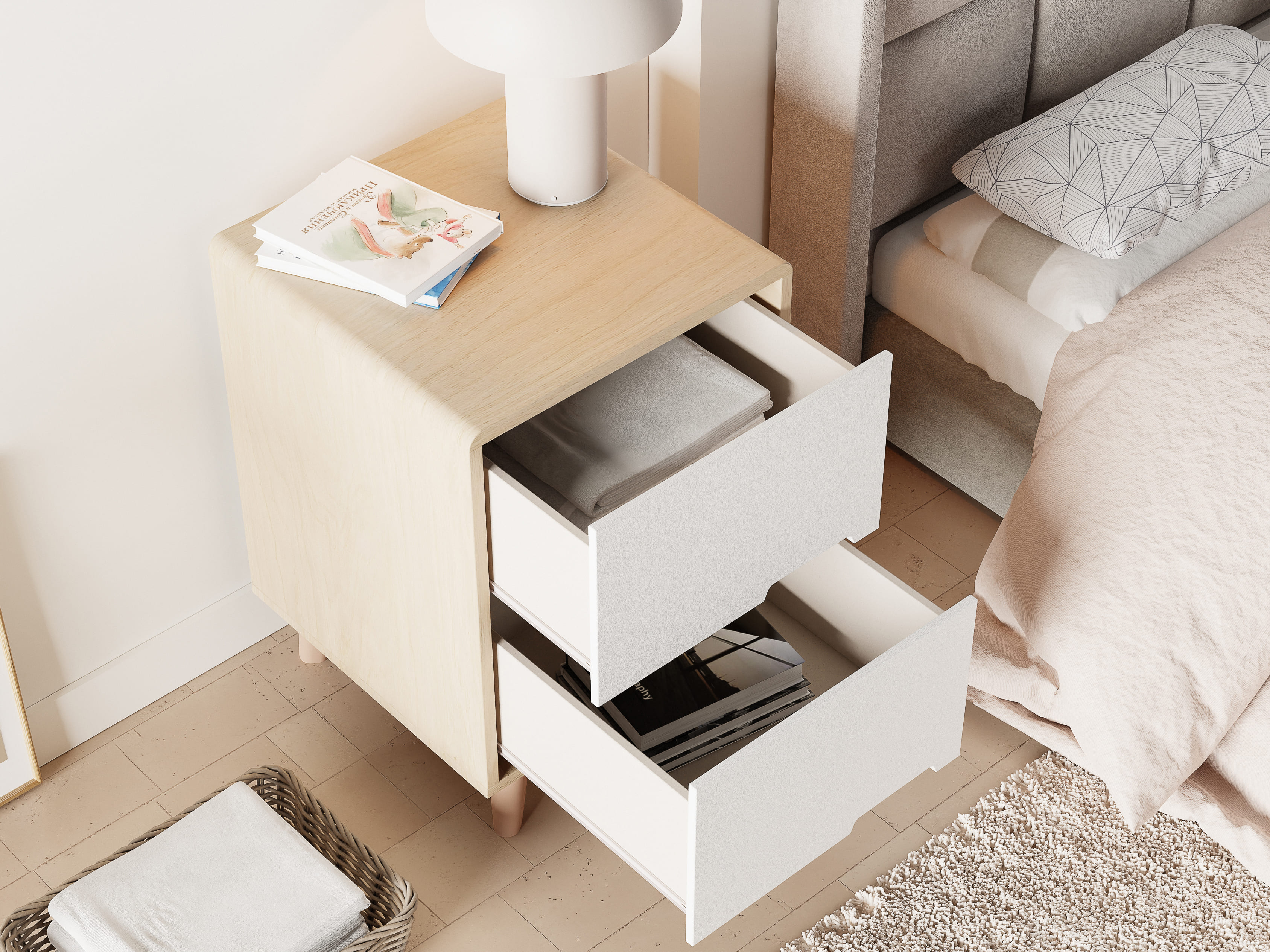 침대 사이드테이블 1단 거실협탁 쇼파 탁자 미니 소파 테이블 화분