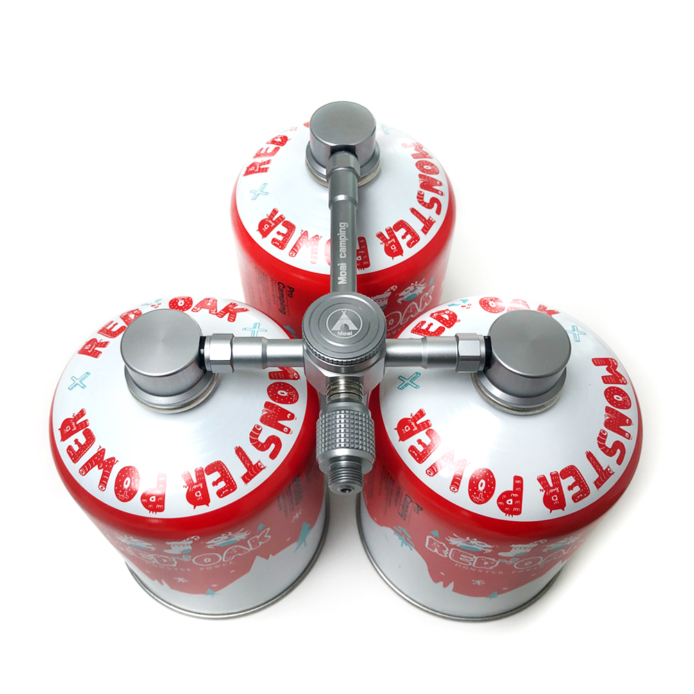 모아이캠핑 가스 3개 연결식 변환 어댑터 이소 스테이션