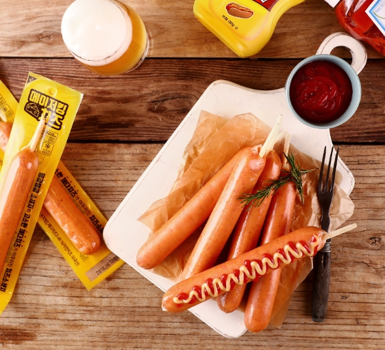싱글메이저킹 치즈소세지 100g x 6개 개별포장 체다치즈 육즙팡팡 캠핑메뉴 아이들간식 - 상품 이미지