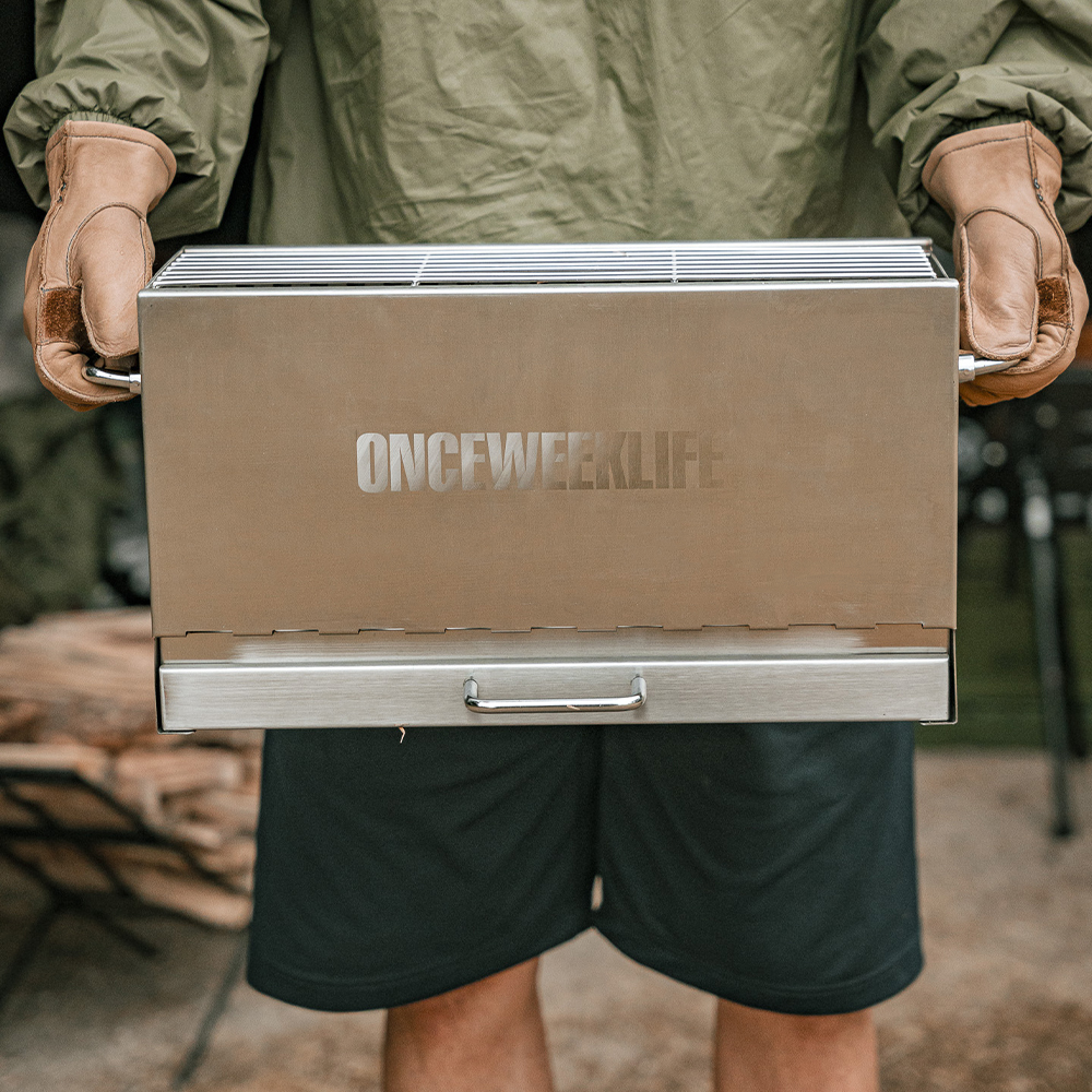 원스위크라이프 대형 이중연소 캠핑 화로대 불멍 난로 바베큐 그릴 우드 스토브