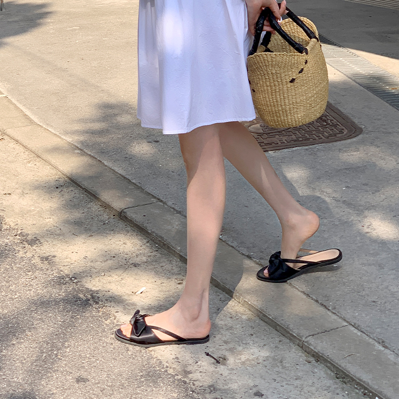 델르 새틴 리본 슬리퍼 sh3035 - 상세 이미지 3