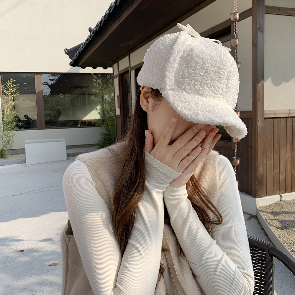 겨울 방한모자 양털 트루퍼햇 귀마개 털모자 귀도리햇 군밤모자 장수 이어머프 캡 방한모 - 상세 이미지 2