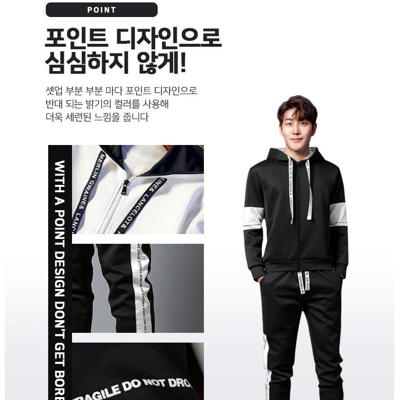 가을 러닝 복장 긴 팔 러닝 운동복 세트 이미지 3