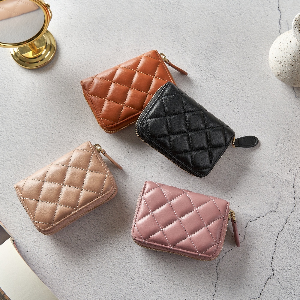 천연양가죽 아코디언 카드지갑 NFC 중복인식방지 특허(BRO-7)