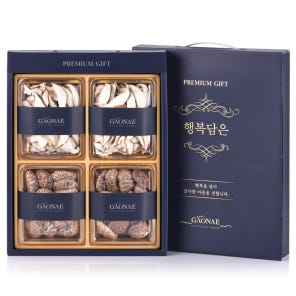 [가온애] 행복담은 버섯세트 1호 (흑화고60gx2개)+(표고슬라이스50gx2개)