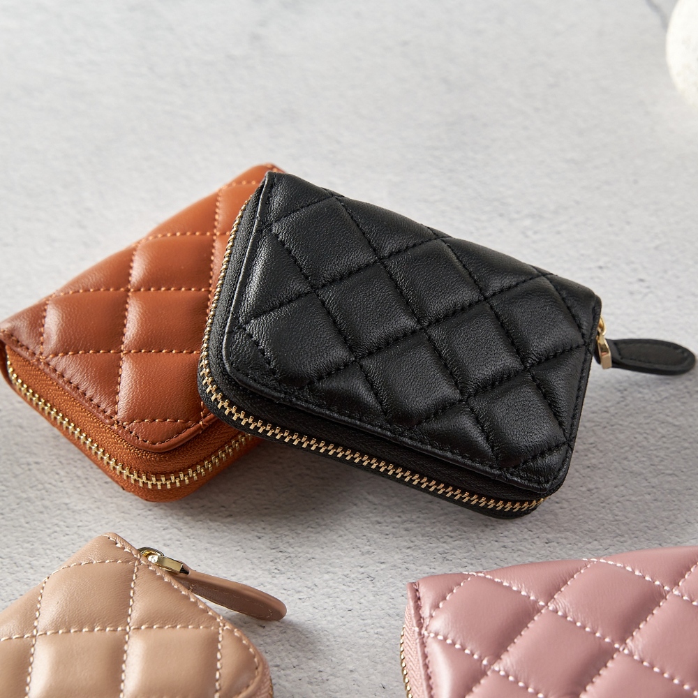 천연양가죽 아코디언 카드지갑 NFC 중복인식방지 특허(BRO-7)