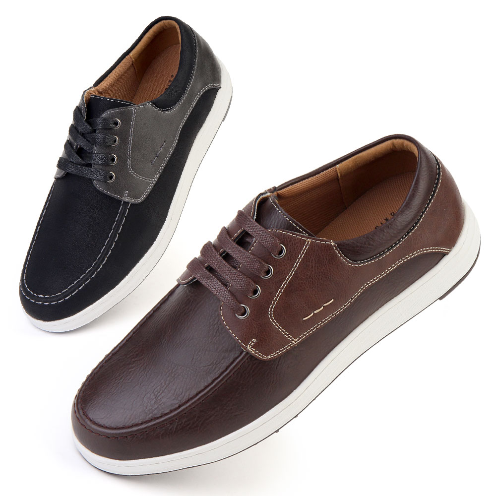 깔끔한 기본디자인 소가죽 남성 캐주얼화 로퍼 구두 보트슈즈