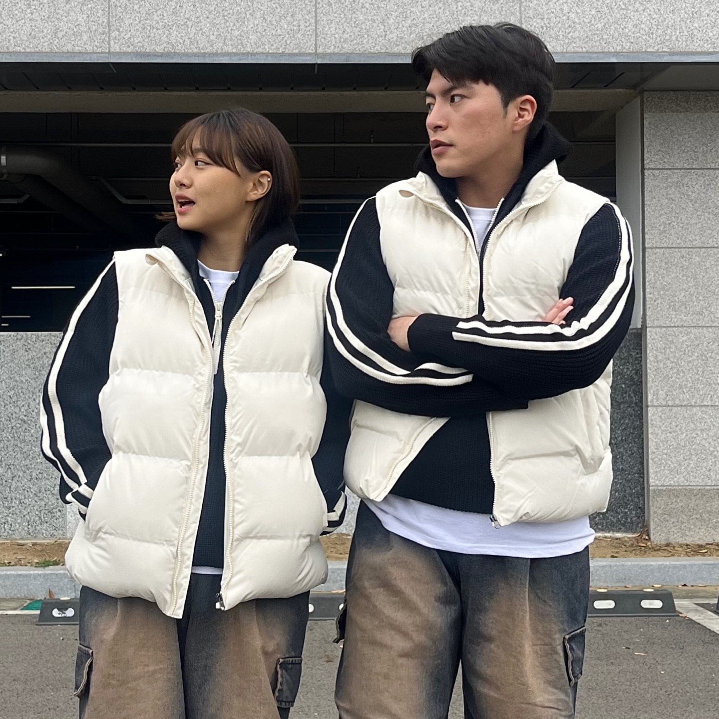 패딩조끼 커플패딩조끼 웰론베스트 - 상품 이미지