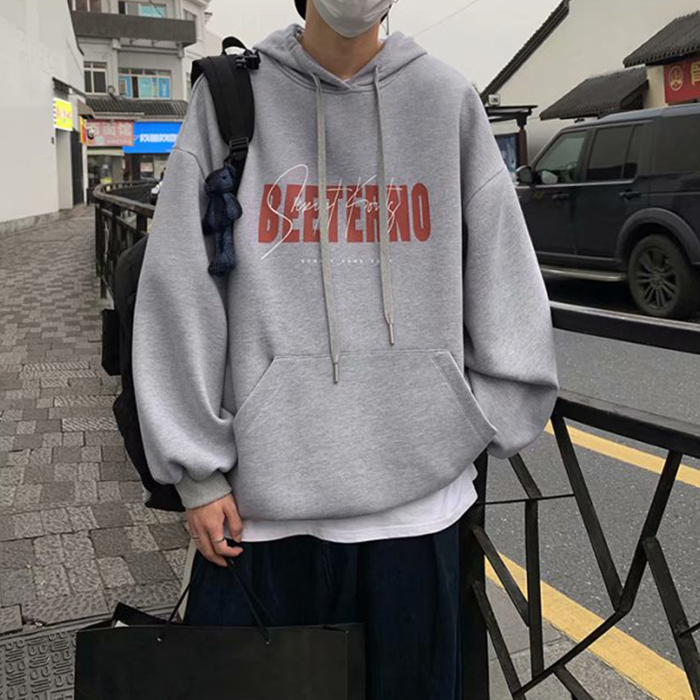 커플후드티 남자기모후드티 어깨넓어보이는옷 - 메인 이미지