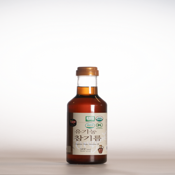 맛뜨락 유기농참기름 동방제유 실온 500ml : 식재온
