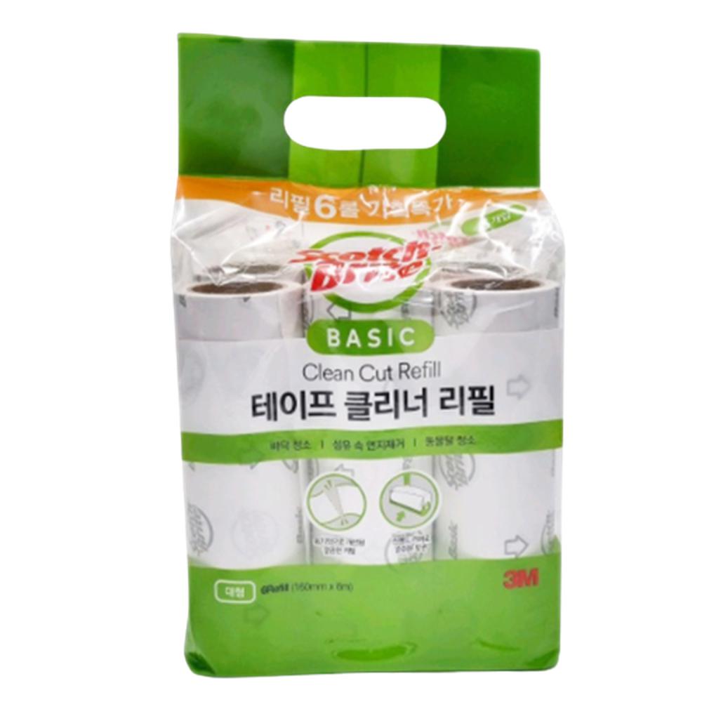 대형 테이프클리너 리필 6개입 먼지제거 롤형