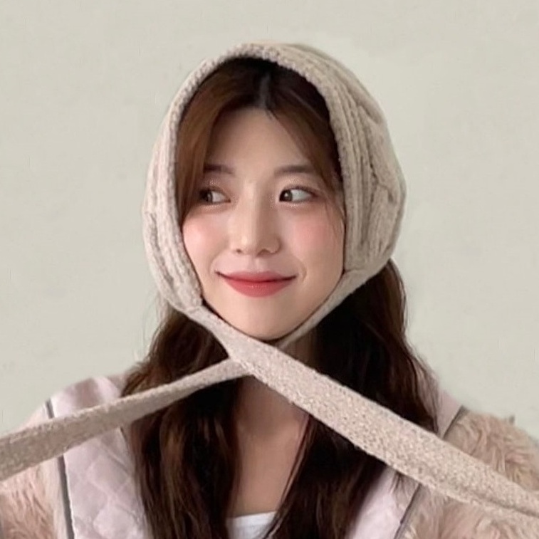 여성겨울니트모자 울모자 국산 꽈배기 귀달이 버킷햇 벙거지 - 메인 이미지