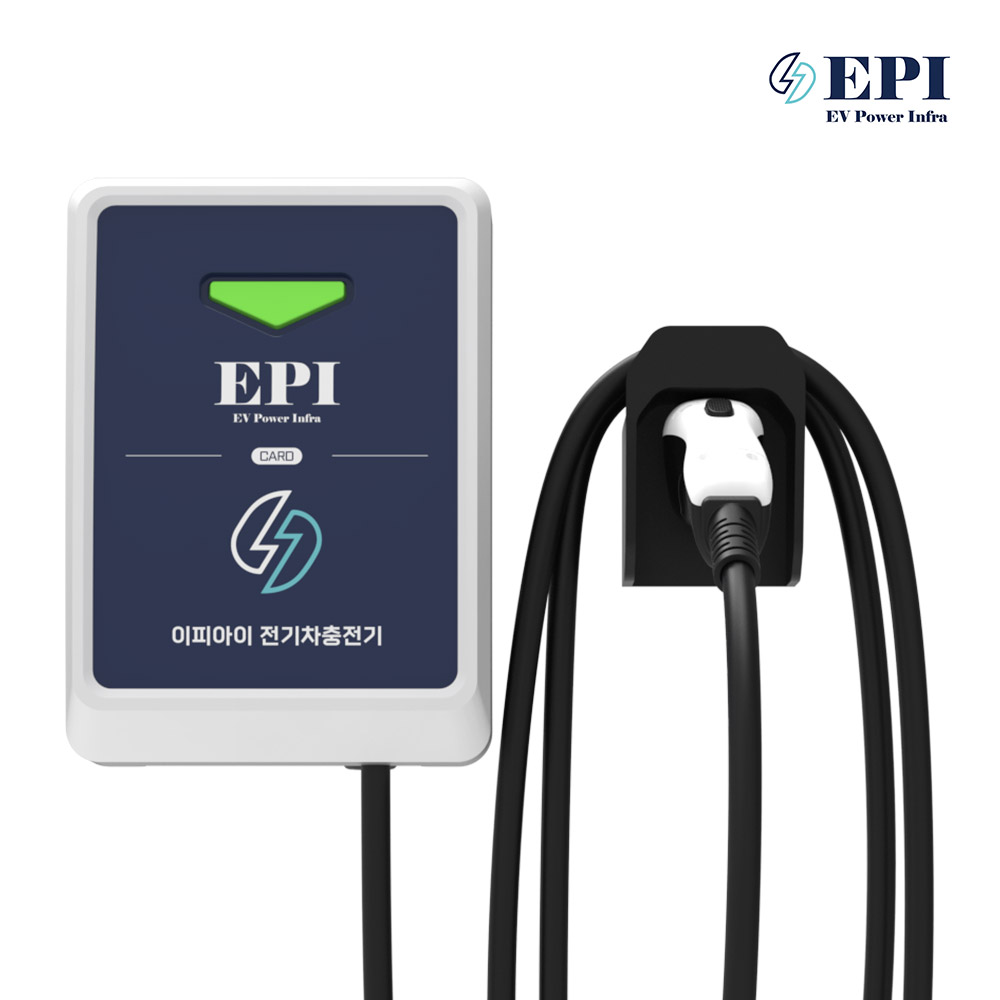 EPI 전기차충전기 가정용 완속 국산 EV Charger 7kW 세로형 5M 설치 미포함
