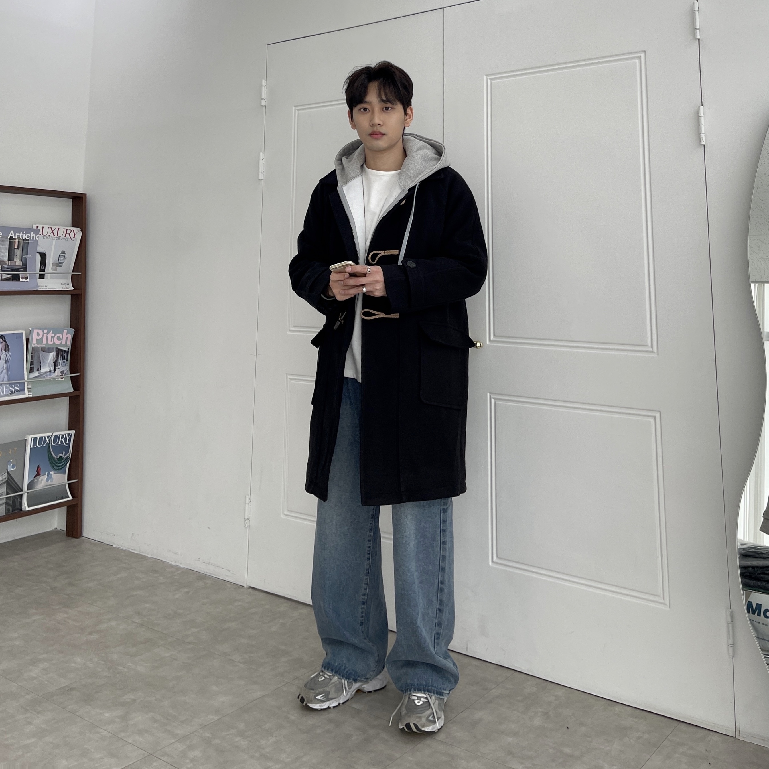 오버핏후드티 남자기모후드집업 이미지 4
