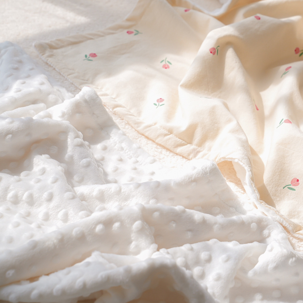 마롤로뜨 아기 블랭킷 순면 극세사 애착이불 유모차 무릎담요 벨보아 초코베어 L 90x130