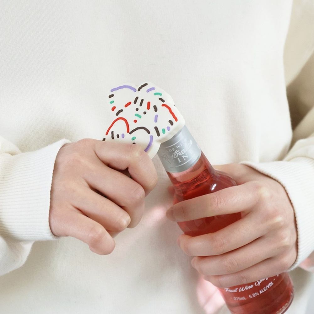 베어 캐릭터 병 따개 맥주 오프너 자석 마그넷 병뚜껑 따개 - 상세 이미지 3
