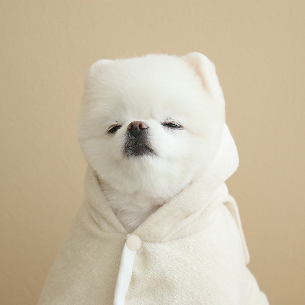 초코펫하우스 강아지 고양이 목욕 가운 유기농 타올 수건 오가닉 마이베이비 가운S