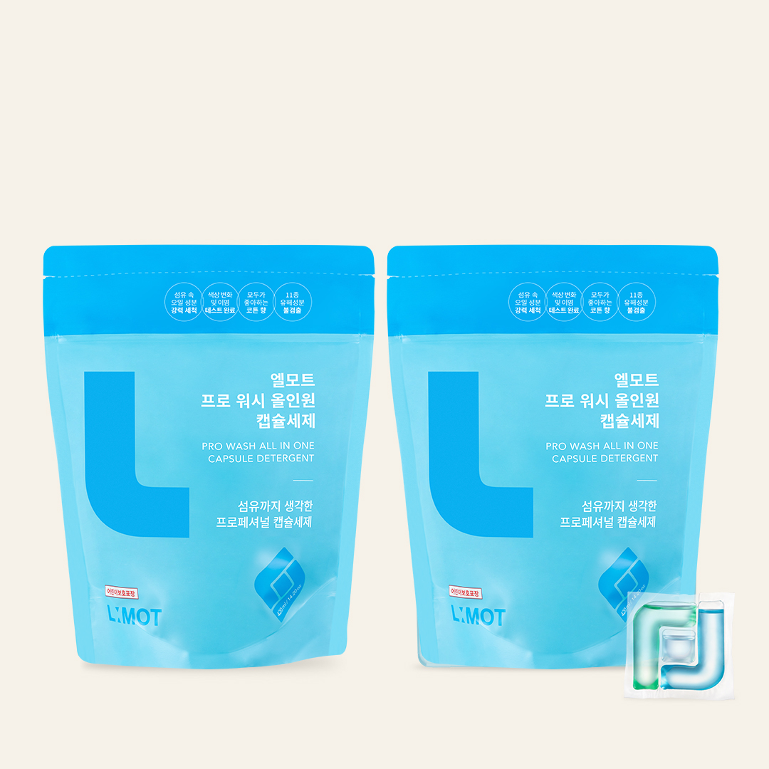 엘모트 프로워시 올인원 캡슐세제 30개입, 2개 - 상품 이미지