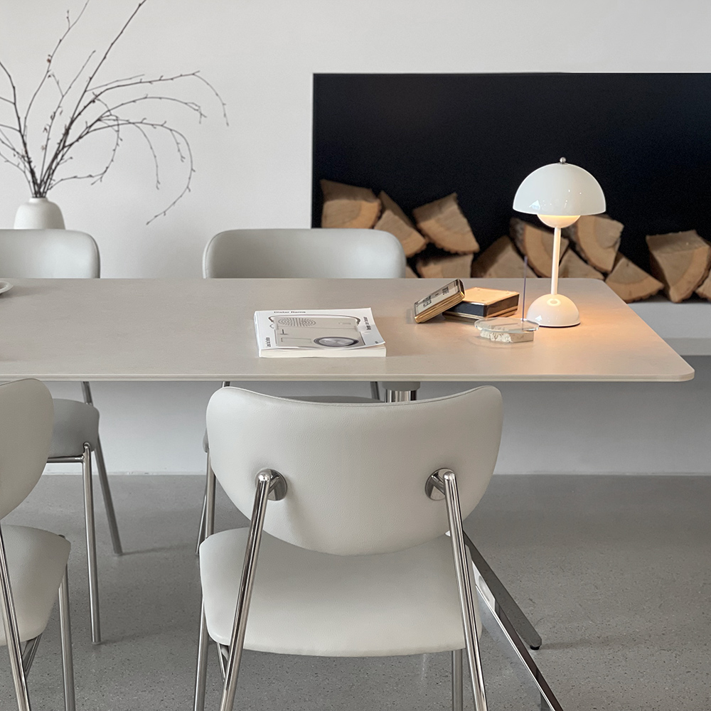 로포텐 루나 양면 세라믹식탁 세트 4인용 식탁 포세린 1600 의자4