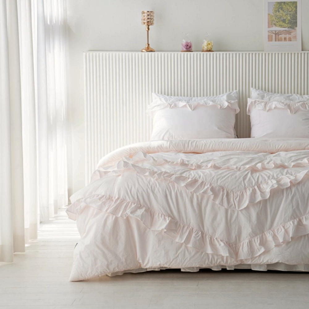 모달이불 알러지케어 사계절 프릴 차렵 이불