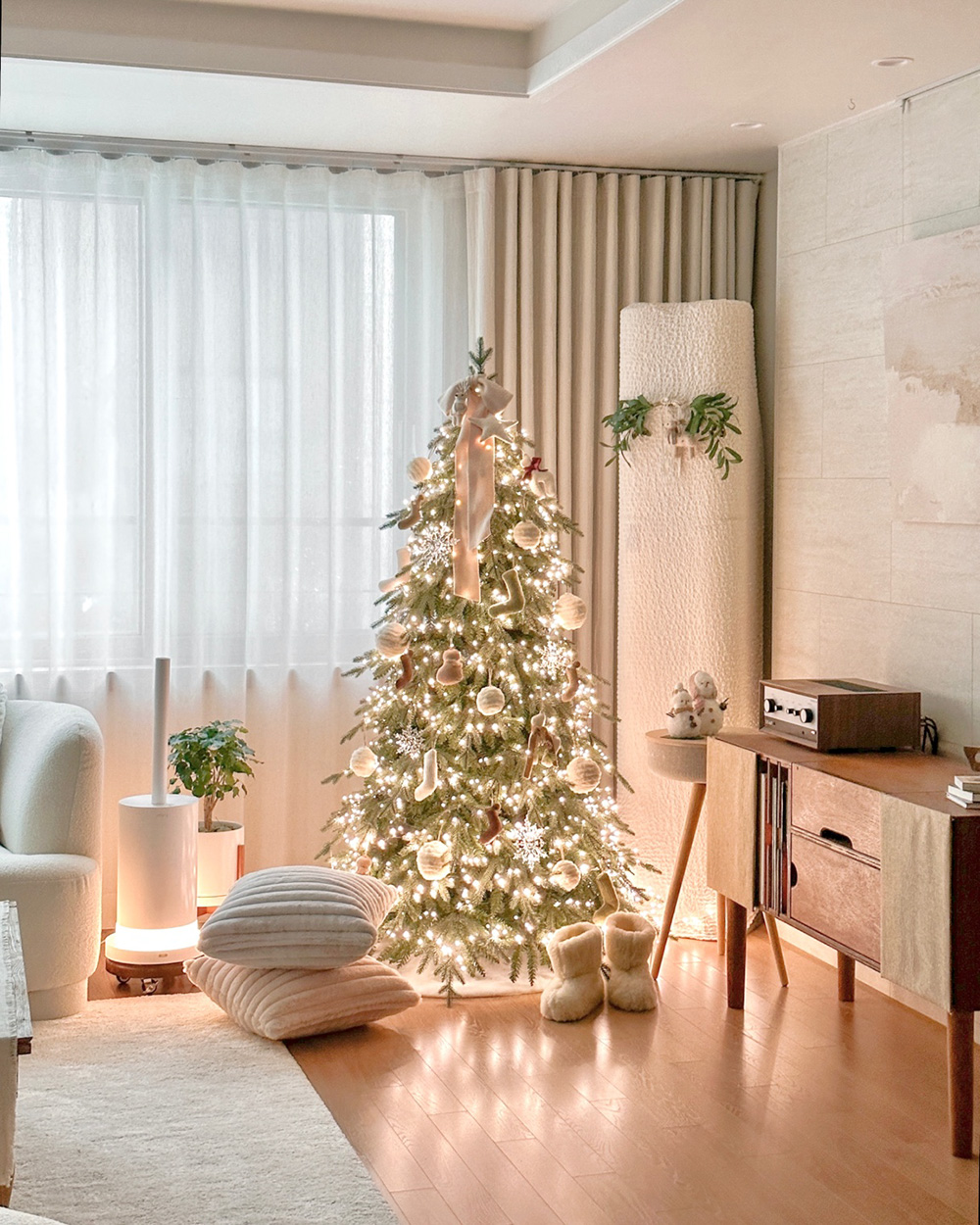 크리스마스 트리 전구포함 풀세트 대형 큰 트리 전나무 무장식 아델파인 150cm