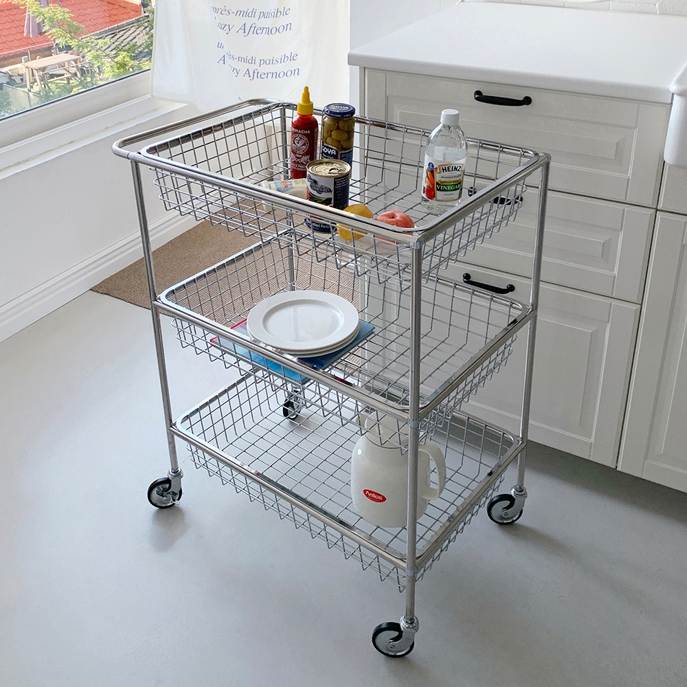 오그레 모듈 가구 3단 트롤리